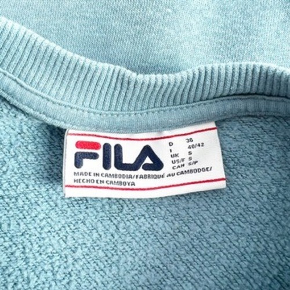 Fila Womens Sweatshirt Size‎ S Crew Neck Pullover Blue Logo Top - Picture 3 of 3